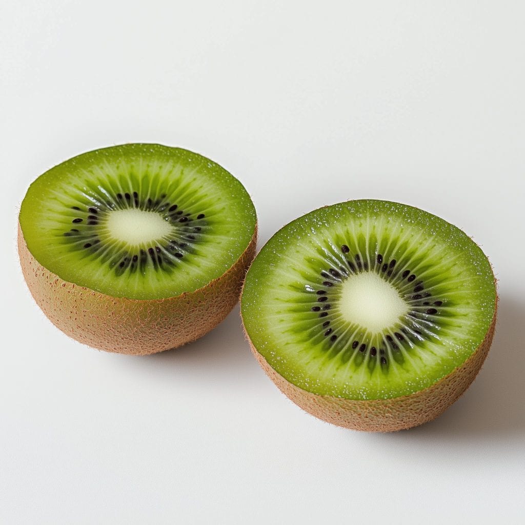 An image of a sliced kiwi fruit